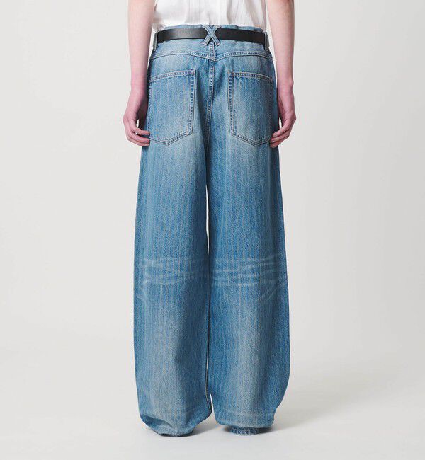 MONKEY TIME「ドビー ストライプ デニム バギー パンツ」|チノ|