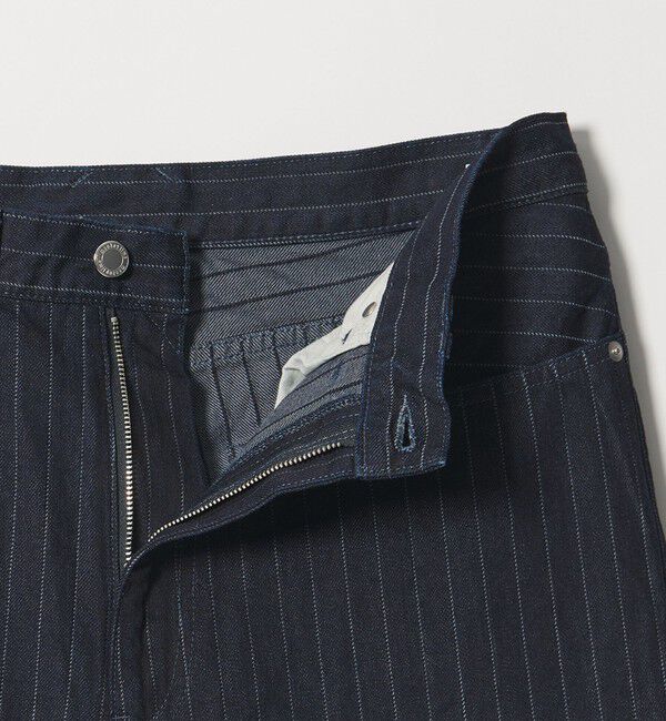 MONKEY TIME「ドビー ストライプ デニム バギー パンツ」|チノ|