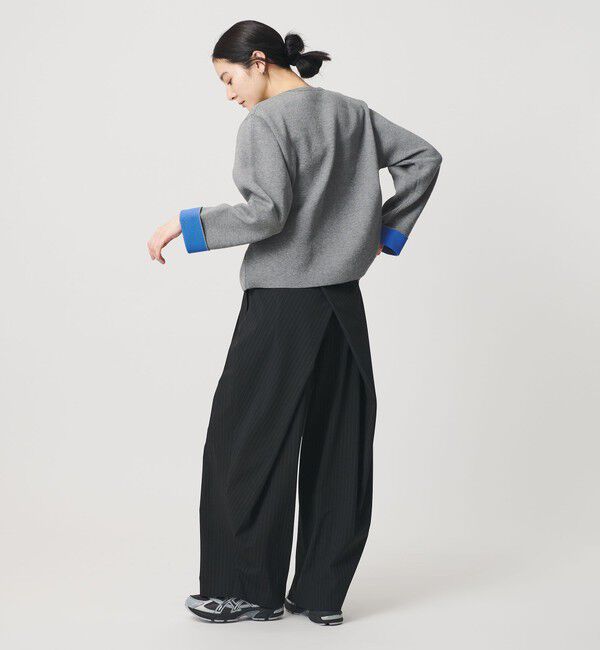 BEAUTY&YOUTH UNITED ARROWS「【WEB限定 Wardrobe DAILY MINIMAL】バイカラー スナップボタンカーディガン ウォッシャブル」|カーディガン|