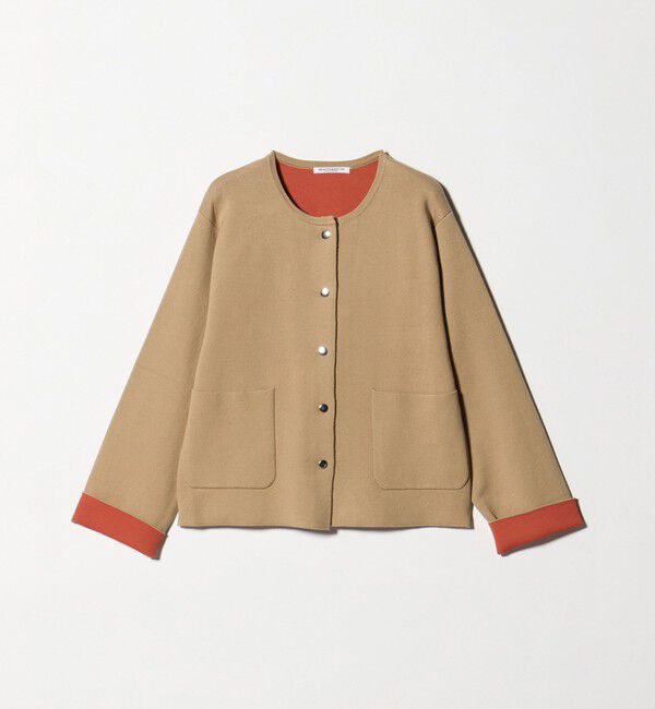 BEAUTY&YOUTH UNITED ARROWS「【WEB限定 Wardrobe DAILY MINIMAL】バイカラー スナップボタンカーディガン ウォッシャブル」|カーディガン|