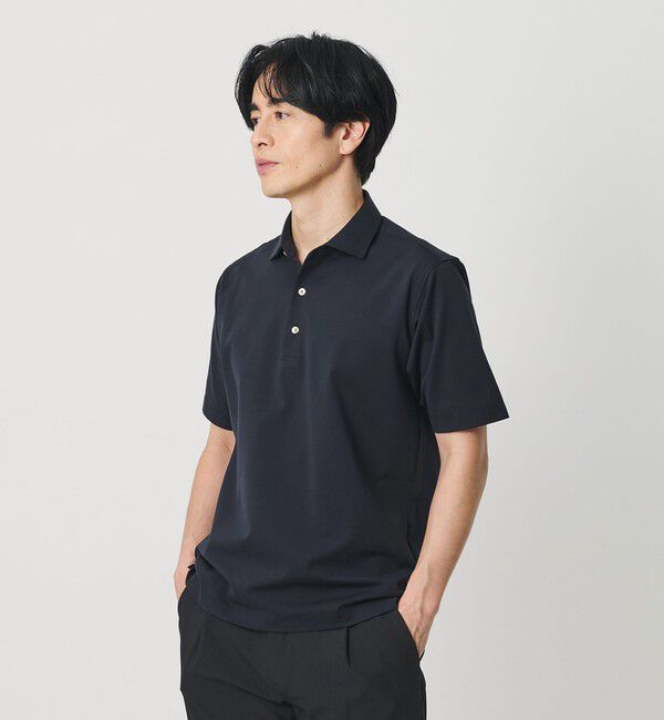 BEAUTY&YOUTH UNITED ARROWS「クール ハイゲージ モクロディ ポロシャツ 接触冷感 抗菌防臭」|Tシャツ・カットソー|NAVY