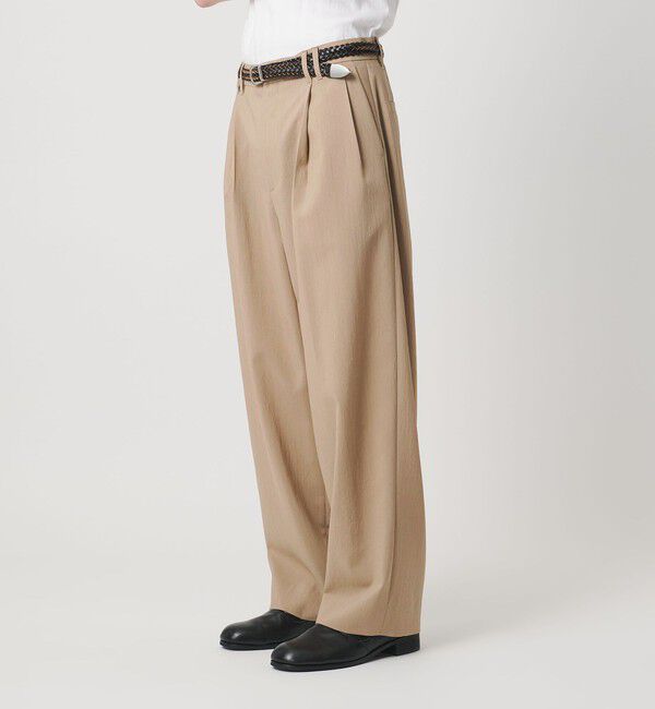 MONKEY TIME「RENU TROシリーズ 2P ワイド パンツ -セットアップ対応-」|チノ|