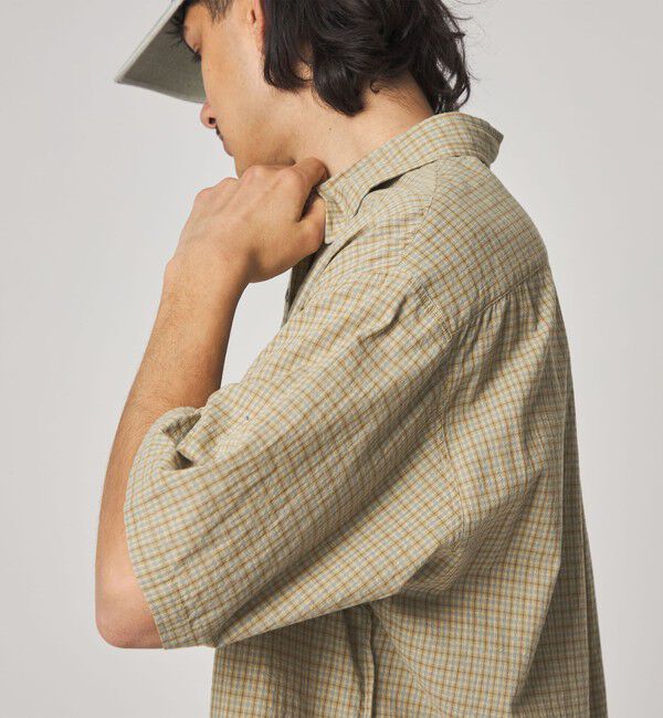 STEVEN ALAN「＜Steven Alan＞ ドビー チェック リバースシーム ショートスリーブ シャツ」|シャツ・ブラウス|