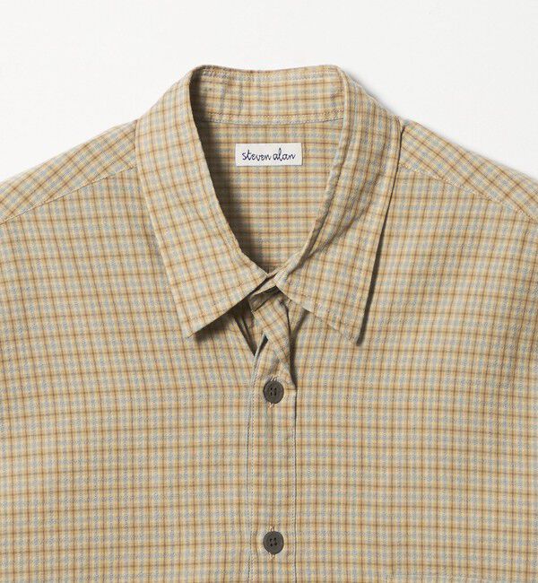 STEVEN ALAN「＜Steven Alan＞ ドビー チェック リバースシーム ショートスリーブ シャツ」|シャツ・ブラウス|