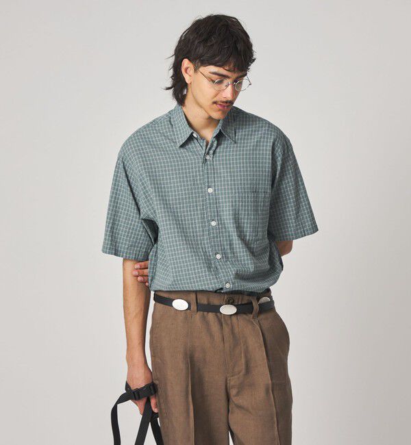 STEVEN ALAN「＜Steven Alan＞ ドビー チェック リバースシーム ショートスリーブ シャツ」|シャツ・ブラウス|