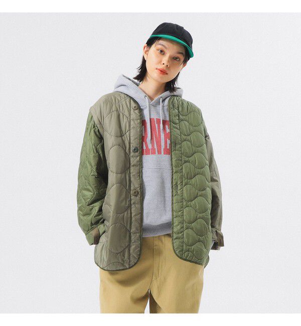 BEAMSBOY「クレイジー デタッチ スリーブ ライナー」|ブルゾン・スタジャン|OLIVE_CRZ