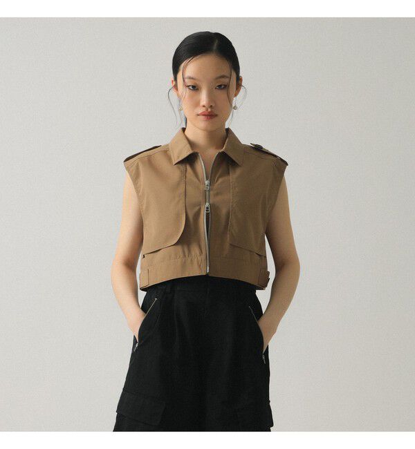 Ray BEAMS 「ジップ ヨーク ベスト」|ベスト・ジレ|BEIGE