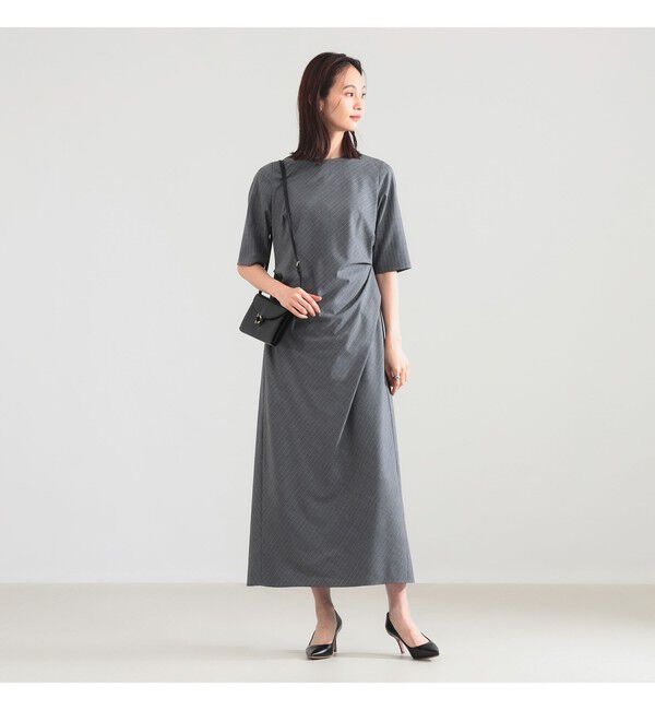 Demi-Luxe BEAMS 「アシンメトリー タック バイアス ワンピース」|ワンピース|