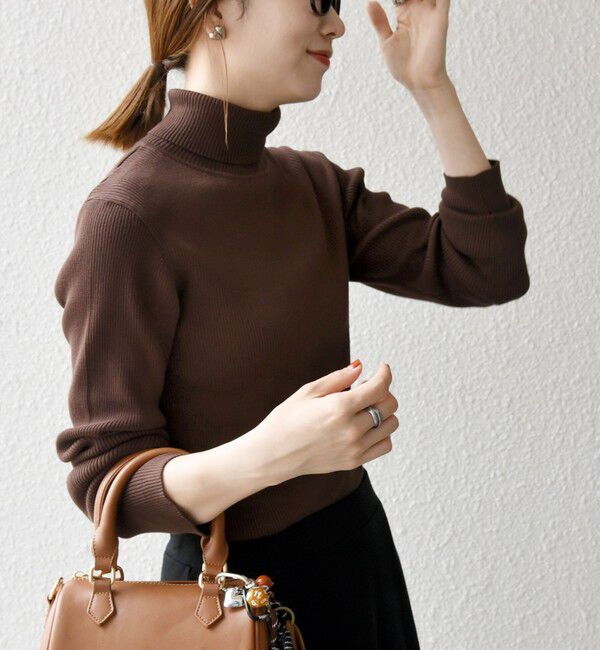 SHIPS any「SHIPS any:〈手洗い可能〉デリケート リブ タートルネック ニット プルオーバー」|ニット・セーター|