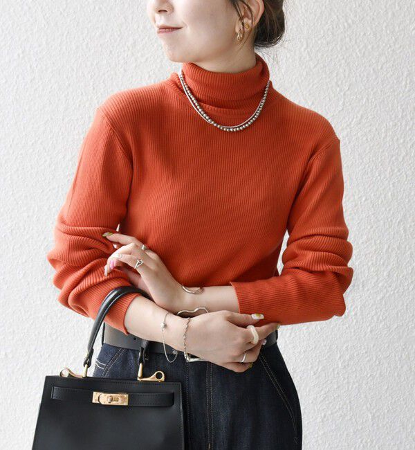 SHIPS any「SHIPS any:〈手洗い可能〉デリケート リブ タートルネック ニット プルオーバー」|ニット・セーター|