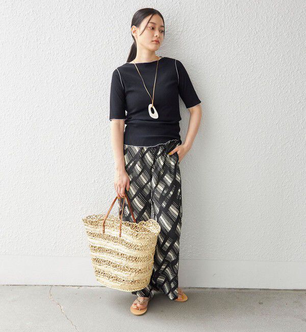 SHIPS for women「〈手洗い可能〉ドライテレコ ボートネック 5分袖 カットソー」|Tシャツ・カットソー|