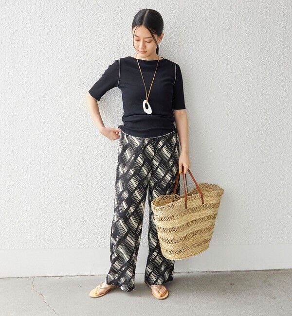 SHIPS for women「〈手洗い可能〉ドライテレコ ボートネック 5分袖 カットソー」|Tシャツ・カットソー|