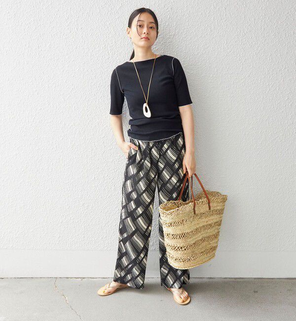 SHIPS for women「〈手洗い可能〉ドライテレコ ボートネック 5分袖 カットソー」|Tシャツ・カットソー|