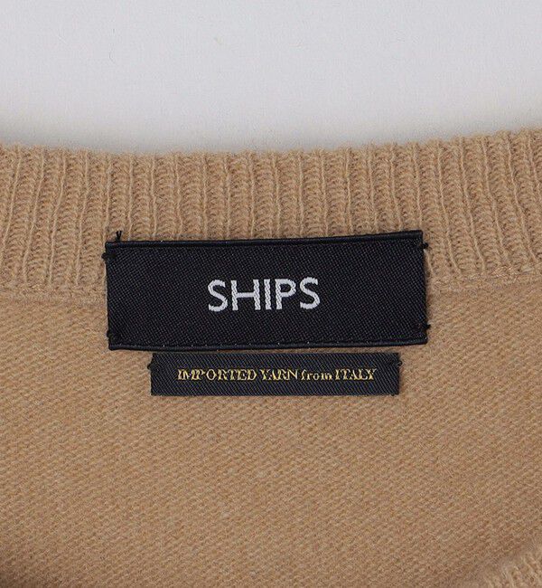 SHIPS「SHIPS: 12G イタリー ヤーン アーガイル クルーネック ニット プルオーバー」|ニット・セーター|