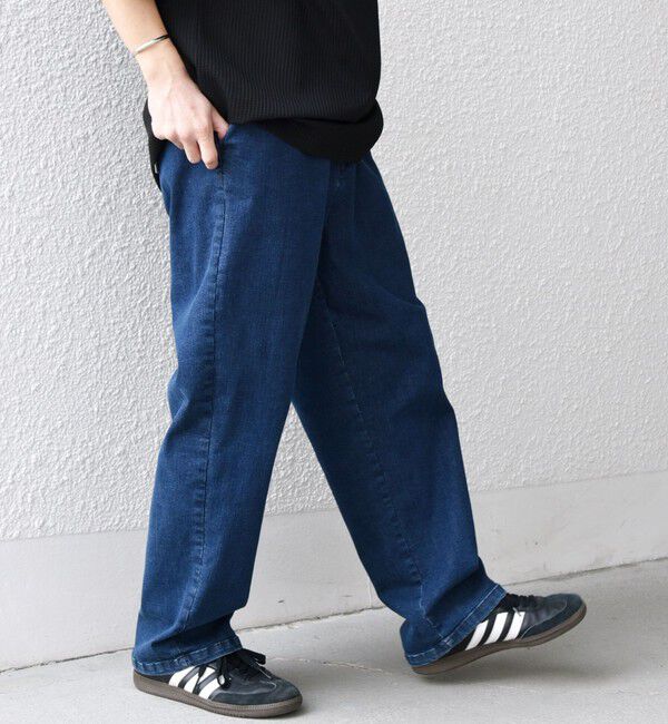 SHIPS any「SHIPS any: ベターコットン 1タック ストレッチ イージー バギー デニム パンツ◇」|デニム|