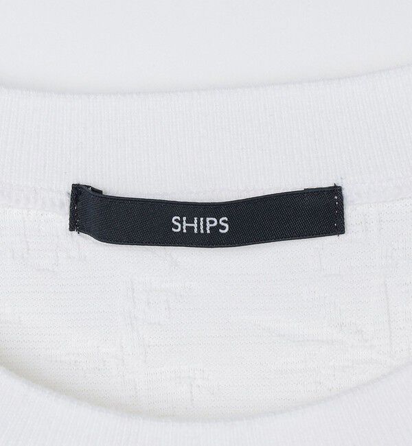SHIPS「SHIPS: リンクス ジャカード リーフ柄 Tシャツ」|Tシャツ・カットソー|