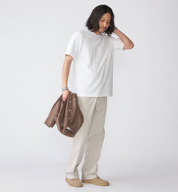 SHIPS「SHIPS: リンクス ジャカード リーフ柄 Tシャツ」|Tシャツ・カットソー|