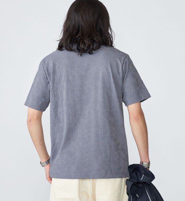 SHIPS「SHIPS: リンクス ジャカード リーフ柄 Tシャツ」|Tシャツ・カットソー|