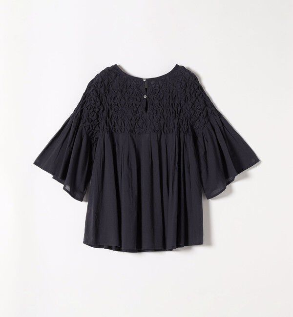 SHIPS any「SHIPS any:〈洗濯機可能〉ハンドスモッキング コットン フレア ブラウス」|シャツ・ブラウス|