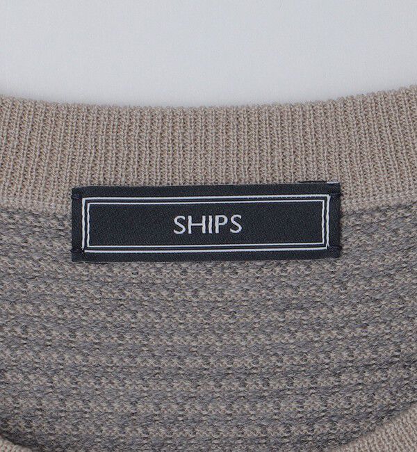 SHIPS「SHIPS: 16ゲージ バーズアイ クルーネック ニット」|ニット・セーター|