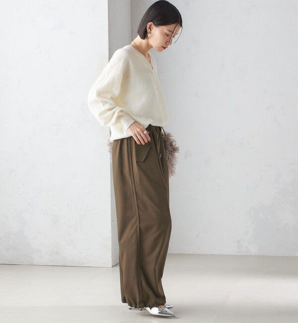 SHIPS for women「〈手洗い可能〉メランジ ツイル ドロスト パンツ」|その他|