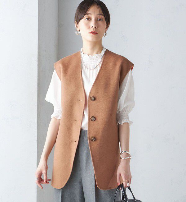 SHIPS for women「配色 リバー ジレ」|ベスト・ジレ|