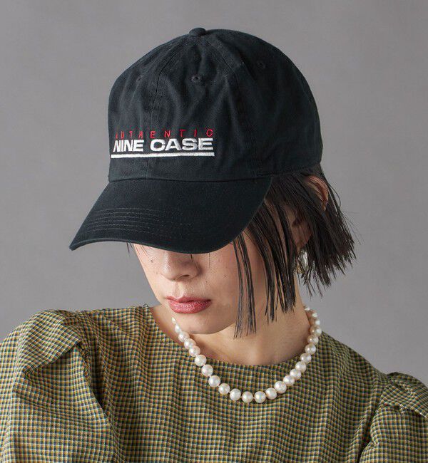 SHIPS for women「SHIPS NINE CASE:ロゴ キャップ」|キャップ・キャスケット|ブラック