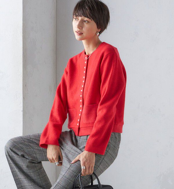 SHIPS for women「〈手洗い可能〉パール モチーフ ボタン ジャッカル カーディガン」|カーディガン|