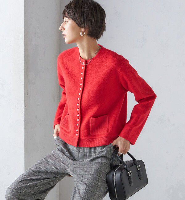 SHIPS for women「〈手洗い可能〉パール モチーフ ボタン ジャッカル カーディガン」|カーディガン|