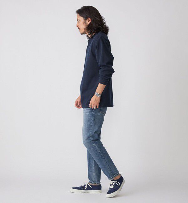 SHIPS「【WEB限定】SHIPS:〈抗菌・防臭〉ワンポイントロゴ バーズアイ ヘンリーネック 長袖 Tシャツ」|Tシャツ・カットソー|