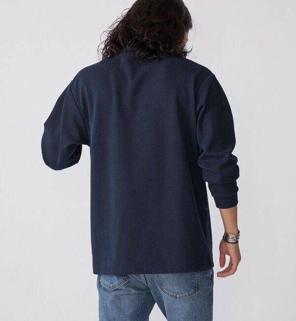 SHIPS「【WEB限定】SHIPS:〈抗菌・防臭〉ワンポイントロゴ バーズアイ ヘンリーネック 長袖 Tシャツ」|Tシャツ・カットソー|