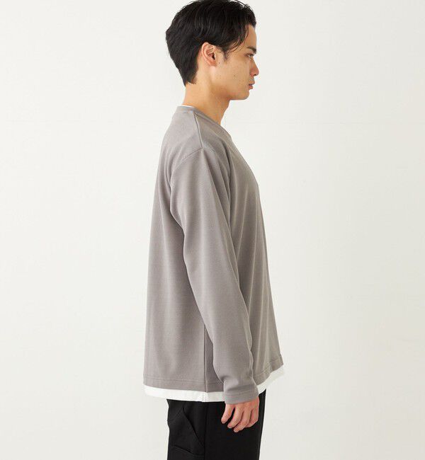 SHIPS Colors 「SHIPS Colors:フクレジャカード フェイクレイヤード トップス」|Tシャツ・カットソー|