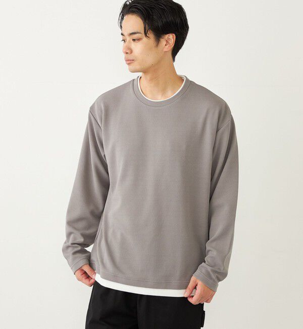 SHIPS Colors 「SHIPS Colors:フクレジャカード フェイクレイヤード トップス」|Tシャツ・カットソー|