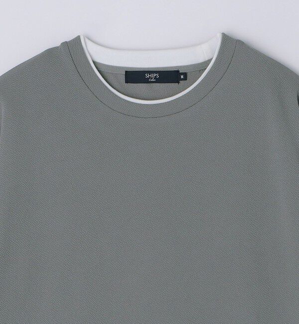 SHIPS Colors 「SHIPS Colors:フクレジャカード フェイクレイヤード トップス」|Tシャツ・カットソー|