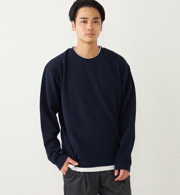 SHIPS Colors 「SHIPS Colors:フクレジャカード フェイクレイヤード トップス」|Tシャツ・カットソー|