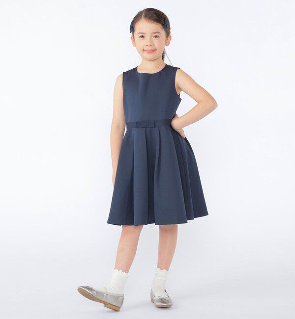 SHIPS KIDS「SHIPS KIDS:110～130cm /セレモニー ノースリーブワンピース」|ワンピース|