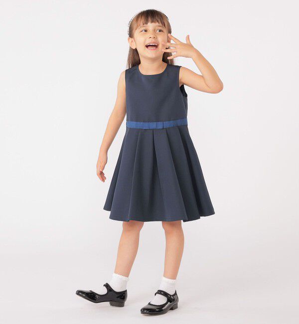 SHIPS KIDS「SHIPS KIDS:110～130cm /セレモニー ノースリーブワンピース」|ワンピース|
