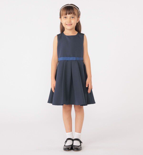 SHIPS KIDS「SHIPS KIDS:110～130cm /セレモニー ノースリーブワンピース」|ワンピース|