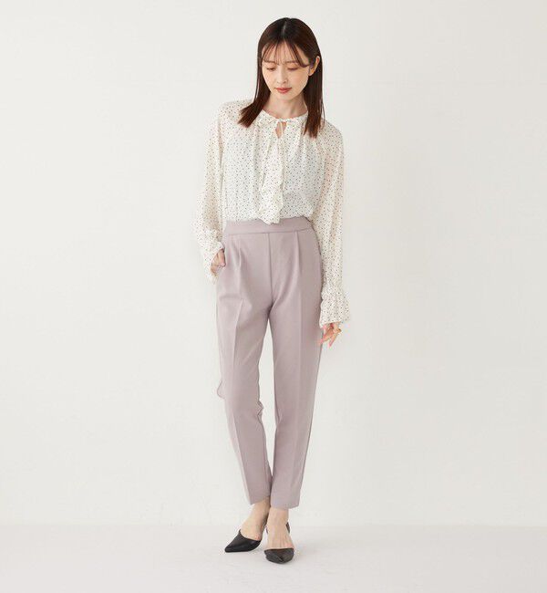 SHIPS Colors 「SHIPS Colors:ストレッチ ジョーゼット テーパードパンツ 3 （セットアップ対応可能）◇」|その他|