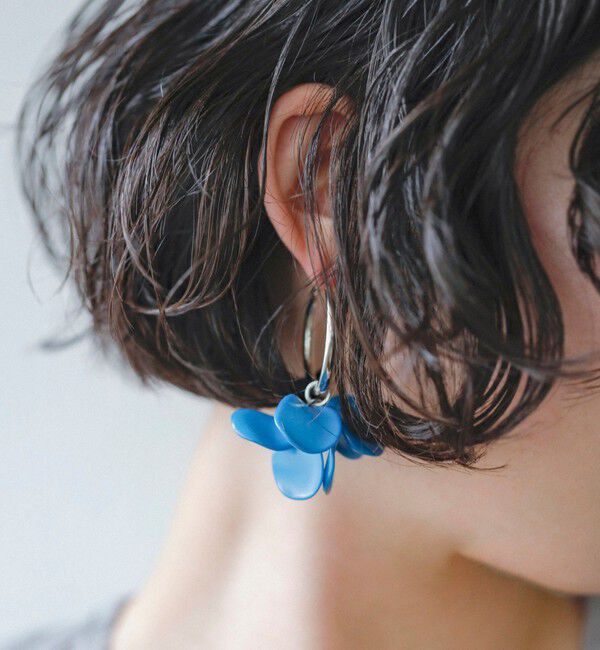quaranciel「quaranciel: カラー フラワー フープ ピアス」|ピアス|
