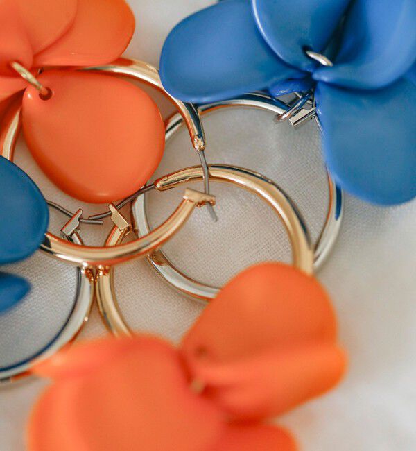 quaranciel「quaranciel: カラー フラワー フープ ピアス」|ピアス|