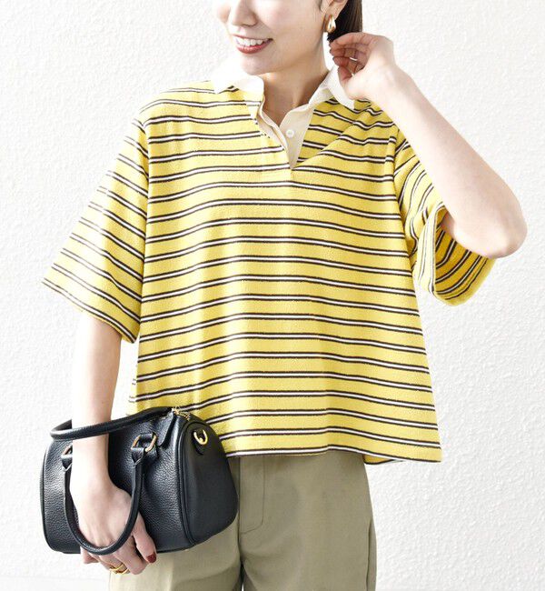 SHIPS any「SHIPS any:〈洗濯機可能〉パイル ボーダー ラガーTEE」|Tシャツ・カットソー|