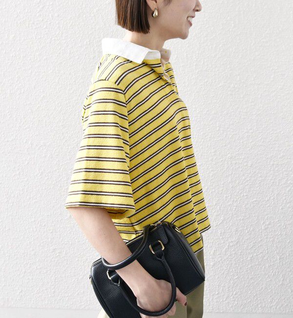 SHIPS any「SHIPS any:〈洗濯機可能〉パイル ボーダー ラガーTEE」|Tシャツ・カットソー|