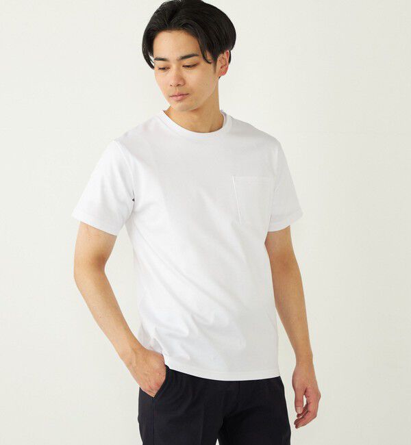 SHIPS Colors 「SHIPS Colors:〈接触冷感〉シルケット コットン クルーネック TEE◇」|Tシャツ・カットソー|