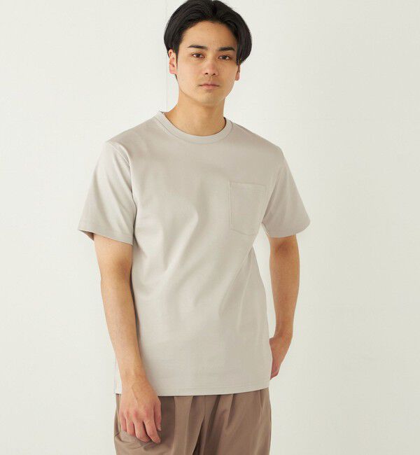 SHIPS Colors 「SHIPS Colors:〈接触冷感〉シルケット コットン クルーネック TEE◇」|Tシャツ・カットソー|グレー
