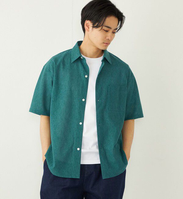 SHIPS Colors 「SHIPS Colors:〈洗濯機可能〉シャリル ジャージー シャツ◇」|シャツ・ブラウス|グリーン