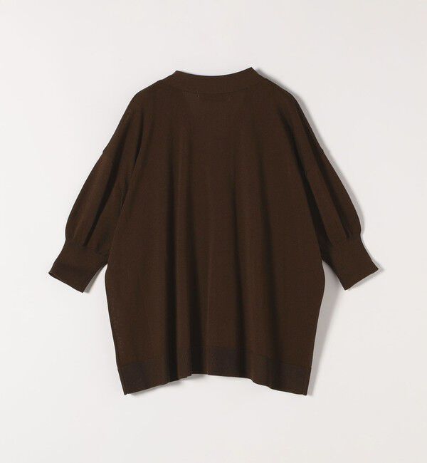 quaranciel「quaranciel:〈接触冷感/手洗い可能〉ワイド Vネック ハーフスリーブ シアー カーディガン」|カーディガン|