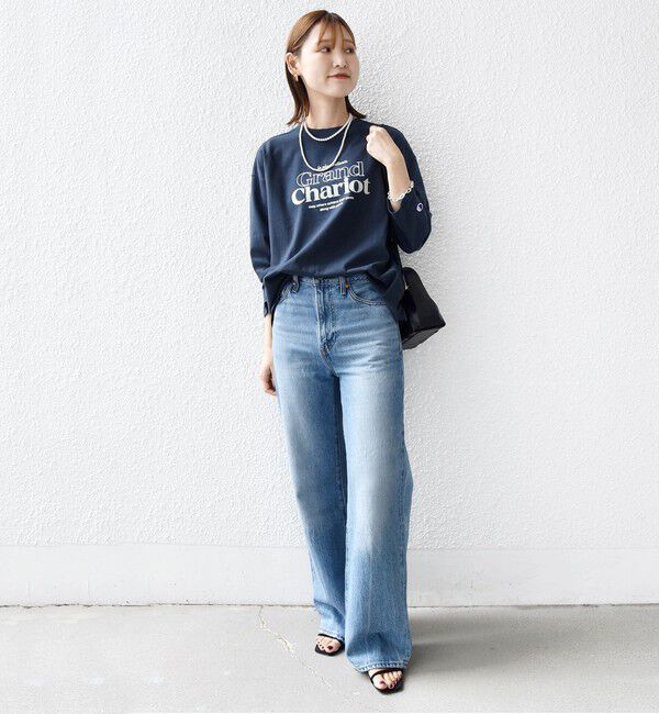 SHIPS for women「【SHIPS別注】Champion: プリント ロングスリーブ TEE」|Tシャツ・カットソー|