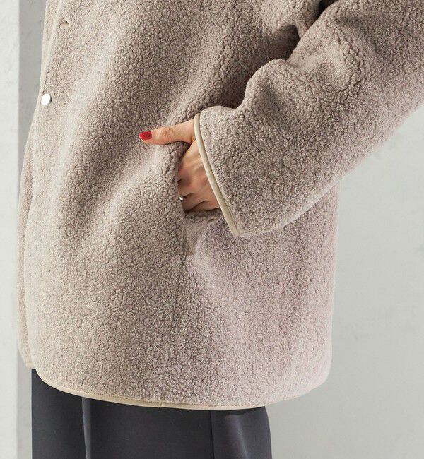 SHIPS for women「【一部WEB限定】〈手洗い可能〉NEW リバーシブル ボア ブルゾン」|ブルゾン・スタジャン|