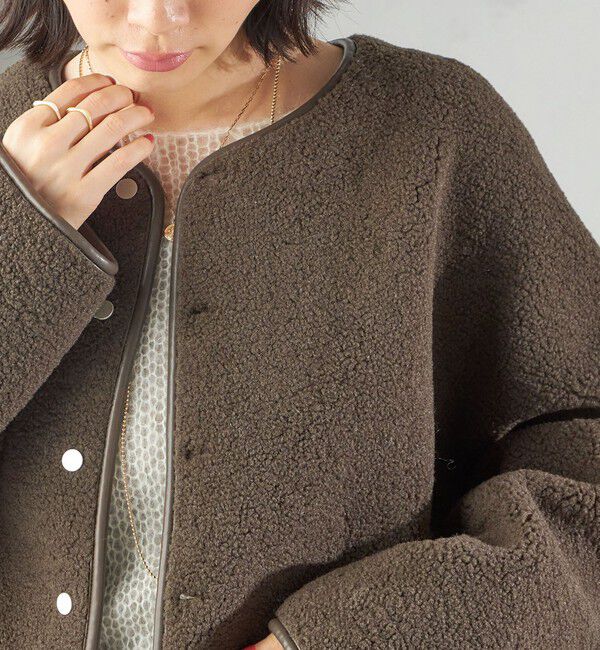 SHIPS for women「【一部WEB限定】〈手洗い可能〉NEW リバーシブル ボア ブルゾン」|ブルゾン・スタジャン|